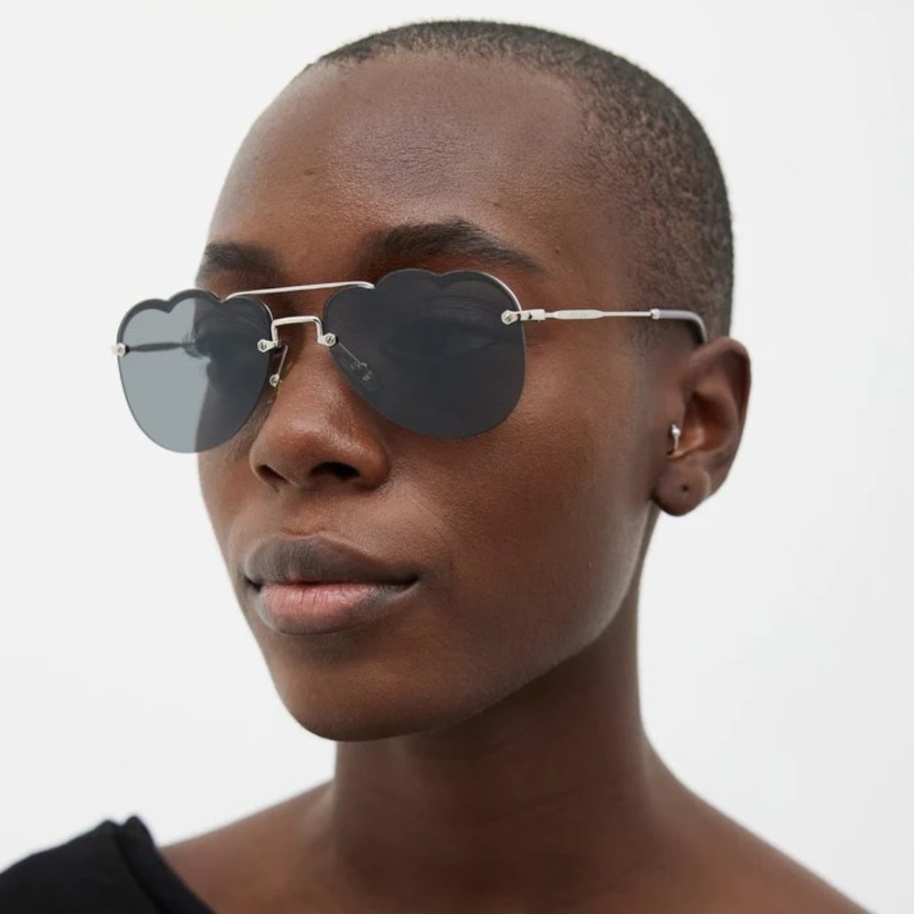 Miu Miu Scalloped Aviator Sunglasses - Picture 1 of 11